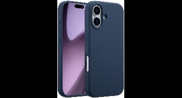 Accezz Hoesje - Geschikt voor Apple iPhone 17 - Liquid Silicone Backcover geschikt voor MagSafe - Donkerblauw