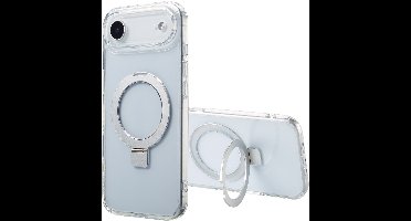 Accezz Hoesje - Geschikt voor Apple iPhone 17 Air - Ring Stand Backcover geschikt voor MagSafe - Transparant