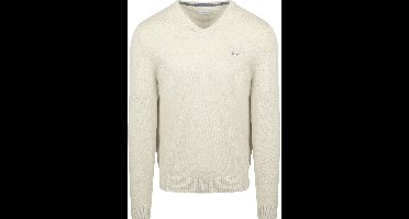 McGregor Trui Merinowol V-Hals Off White - Maat S - Heren - Pullovers