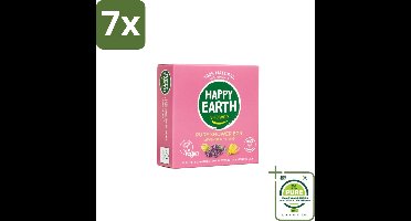 7 x Happy Earth – Shower Bar – 100% Natuurlijk Lavender Ylang – 90 g - Grootverpakking - Douchegel - Natuurlijke Douchegel - Lavendel - Ylang-ylang - Sheaboter