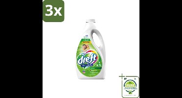 3 x Dreft – Regular – Vloeibaar Wasmiddel – 2,34 liter – 52 wasbeurten - Grootverpakking - Wasmiddel - Geconcentreerd Wasmiddel - Vloeibaar Wasmiddel - Kleding Reinigen - Kleur Beschermen