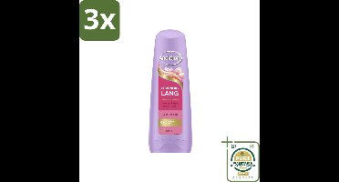 3 x Andrélon – Conditioner – Levendig Lang – 200 ml - Grootverpakking - Lang Haar Verzorging - Versterkte Haar Conditioner - Biotine Voor Haar - Haarbreuk Voorkomen - Gezond Haar