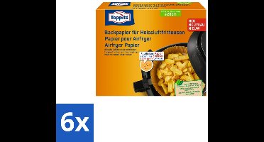 6 x Toppits – Airfryer Papier – 20 cm – 20 Zakjes - Airfryer Bakpapier - Bakpapier Airfryer - Gezond Bakpapier - Vetabsorberend Bakpapier - Koken Met Airfryer