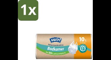 Swirl – Vuilniszakken – 10 L – Handvatten – 37 zakken - 1 stuk