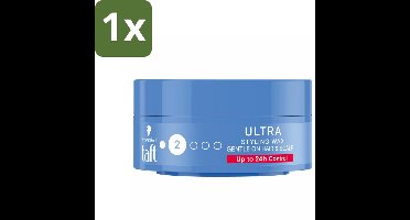 Taft - Ultra 2 - Styling Wax - Flexibele textuur - 75 ml - 1 stuk