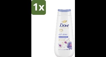 1 x Dove Douchecrème - Anti-Stress - Kamille & Havermelk - 225 ml - Douchecrème Anti-stress - Droge Huid Verzorging - Kamille En Havermelk - Micro Moisture - Sulfaatvrije Douchecrème