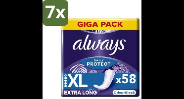 Always - Inlegkruisjes - Long - Plus - 58 Inlegkruisjes - Bulkverpakking - 7 stuks