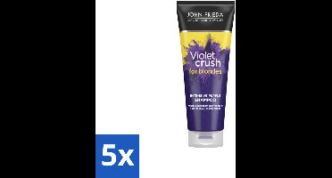 John Frieda – Shampoo – Sheer Blonde Violet Crush Intensive Purple – Tegen gele ondertonen – 250 ml - Bulkverpakking - 5 stuks