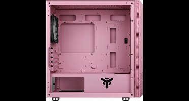 Gaming PC Behuizing Mini Tower Roze - MATX Ondersteuning, ARGB Verlichting en Temperatuur Glas Zijpaneel
