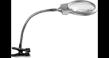 Vergrootglas met Verlichting - Loeplamp - Vergrootspiegel Led - Zilver