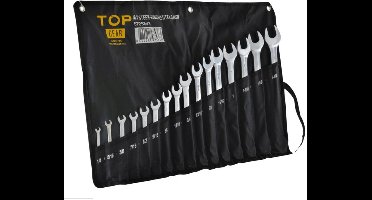 TOPGEAR Steek-Ringsleutelset 16-delig INCH – met Foudraal