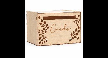 Houten Kaartendoos – Premium Kaartenbox voor Bruiloft & Feest – Stevige Houten Enveloppenbox met Sleuf – Kaarten bus - kaartendoos bruiloft - enveloppenbox huwelijk - Decoratieve & Praktische Kaartenopslagschacht – 30×30 cm