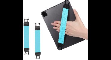 2-stuks Tablet polsband - Elastische tablet handband - Tablet valbeschermingsband - Multifunctionele tablet handgreepband - Elastische band - 20 cm - Geschikt voor 10,5-inch tablets en e-readers - Blauw