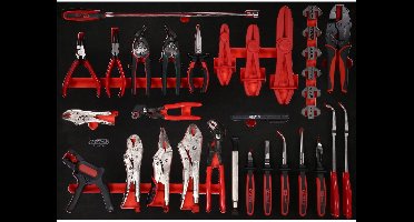 KS TOOLS Tangenset in schuimrubberen inzet 34-delig - 821.0034