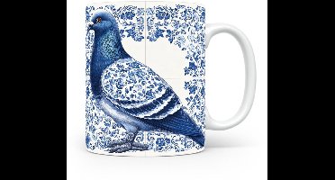 Mok Duif Beker voor koffie of tas voor thee, cadeau voor dierenliefhebbers, moeder, vader, collega, vriend, vriendin, kantoor, opa, oma, hond, kerst, sinterklaas, verjaardag