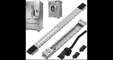 Zware Duty Uitbreidbare Apparaatverplaatsingsgereedschap – 360° Draaiende Rollen (28 Rollen + Hefhebel) – Anti-Slip Voor Wasmachines/Droogmachines/Meubels/Koelvriezers