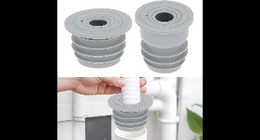 Afdichtstoppen voor afvoerbuis - 2 Stuks Silicone Afvoerpijp Dichtingen voor Wasmachines en Keukens