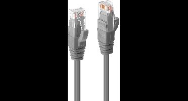 LINDY 45403 RJ45 Netwerkkabel, patchkabel CAT 6 U/UTP 2.00 m Grijs Snagless 1 stuk(s)