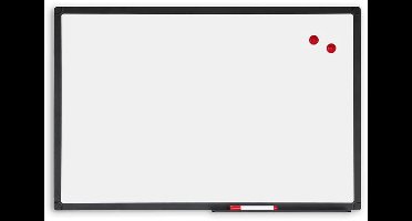 IVOL Whiteboard Premium met zwart frame - 60x120 cm - Emaille - Magnetisch - Magneetbord - memobord