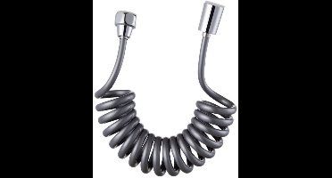 Gigicial Spiraalvormig Ontwerp - Doucheslang Verlengstuk - Uitschuifbaar Van 43 Cm Tot 2,3 M Met Goede Flexibiliteit En Knikbestendigheid - 1 Stuks - Algemeen Gebruik In Badkamer/Toilet Donkergrijs