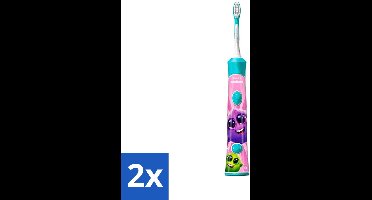 2 x Philips Sonicare - Elektrische Tandenborstel - For Kids - Blauw - Inclusief Extra Opzetborstel - HX6322/04 - Elektrische Tandenborstel - Tandenborstel Voor Kinderen - Tandenpoetsen Leuk Maken - Interactieve Tandenborstel - Bluetooth Tandenborstel
