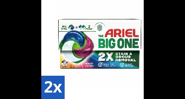 2 x Ariel - 3in1 Wasmiddel Pods - The Big One - Color - 15 Pods - Ariel Wasmiddel - Waspoeder - Wascapsules - Kleurwas - Vlekkenverwijderaar