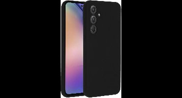 Accezz Hoesje - Geschikt voor Samsung Galaxy A55 (5G) - Liquid Silicone Backcover - Zwart