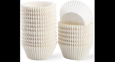 set van 500 Papieren cupcake vormpjes wit - Cupcake Vormpjes - Cupcake Bakvorm - Standaard witte taartvormpjes - Muffin Bakvormpjes - voedselveilige - Gebak vormen - voor voor bruiloften, verjaardagen en babyborrels