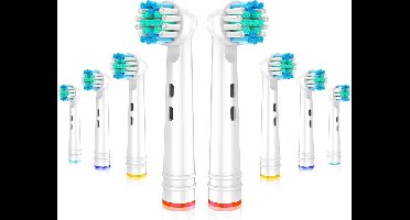 Vervangende Tandenborstelkoppen Passend voor Oral-B Elektrische Tandenborstels, 8 Stuks, Kleine Ronde Kop Vervangingsonderdelen voor Oral-B Grepen 3756 3757 3744 3765 3709 4729