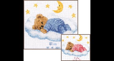 Vervaco - Telpakket kit - Geboorte - Slapende beertjes - PN-0011815 - Borduren - Borduurpakket - Borduurpakket geboorte - Borduurpakket volwassenen