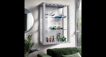 Vitrinekast Hangend - Wandvitrine - Glazen Vitrinekast - 25 x 60 x 80