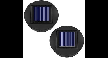 Zonnelamp Top 8 cm voor buitenlantaarns, 1,2 V 600 mAh, IP44 zonnepanelen met warm LED-licht, vervangende eenheid voor tuinlantaarnlamp, 2 stuks