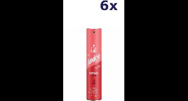 Taft Junior Hairspray Ultra Reflex Shine - 6 x 250 ml - Voordeelverpakking