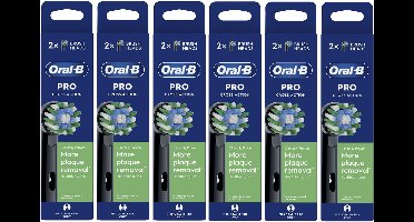 Oral B Cross Action Zwart Opzetborstels 12 stk - refill heads 12pcs black