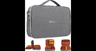 Dubbellaagse organizer voor elektronische accessoires - Ideale opslag voor laptops, tablets en kabels