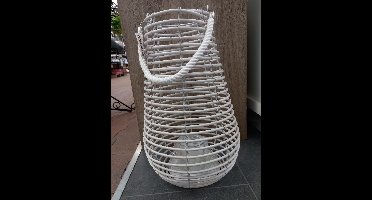 Lantaarn draad wit d27h40.5cm