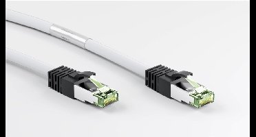 Danicom Cat8 S/FTP (PIMF) patchkabel - 1 meter wit - netwerkkabel - internetkabel - UTP kabel - RJ45 - 10000 mbit/s