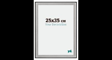 Your Decoration - Puzzellijst 25x35 cm - Zwart Zilver Gepolijst - Puzzellijst 500-1000 stukjes - Hout Fotolijst - Birmingham