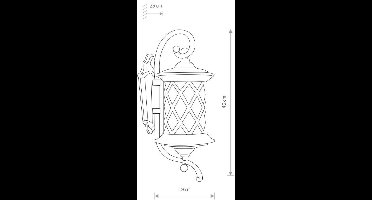 Lyora Engelse stijl buitenlamp Lantern - 6911