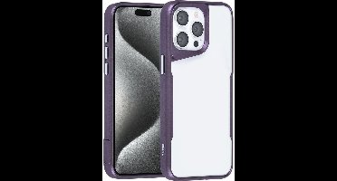 TUNIQ telefoonhoesje voor Apple iPhone 15 Pro Max - Siliconen backcover - Paars