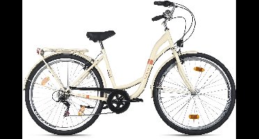 DaCapo Trekkingfiets Dames 28" Ravenna 6 Beige 6 Versnellingen Framemaat 48 cm