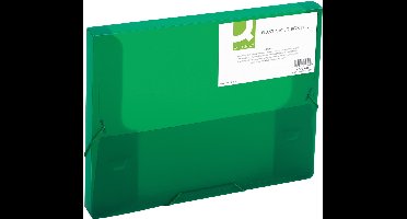 Q-CONNECT elastobox | met elastieken | A4 | rug 25 mm | groen