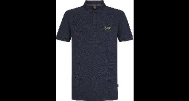 Petrol Industries - Heren Piqué polo Tracción - Blauw - Maat XXL