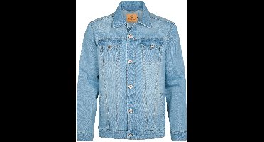 Petrol Industries Trucker Jacket Heren - Denim Truckerjack - Mannen Jas - Borstzakken - Knoopsluiting - 100% Katoen - Contraststiksels - Blauw - Maat L