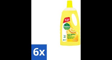 Dettol - Allesreiniger - Citroen - Hygiënisch Schoon - 1 liter - Voordeelverpakking - 6 stuks
