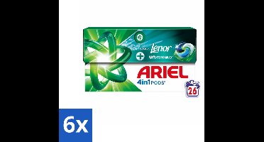 Ariel - 4in1 Wasmiddel Pods - Lenor Unstoppables - 26 Pods - Voordeelverpakking - 6 stuks