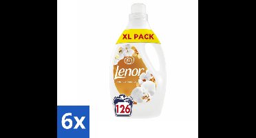 6 x Lenor - Wasverzachter - Amber & Orchidee - Fris & Zacht - 126 Wasbeurten - Wasverzachter - Lenor - Amber & Orchidee - Geur - Frisheid