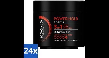 24 x SYOSS - Power hold 150 ml - Haarpaste - Sterke Fixatie - 150ml - Haarpasta - Stylingproduct - Sterke Fixatie - Gedefinieerde Haarstijlen - Langdurige Hold
