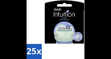 Wilkinson Sword - Navulmesjes - Intuition Mesjes Dry Skin - Verzachtend - 3 mesjes - Bulkverpakking - 25 stuks