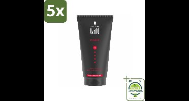 5 x Taft - Power 5 - Styling Gel - Sterke hold voor elke stijl - 150 ml - Grootverpakking - Haarstyling Gel - Sterke Fixatie - Taft - Haarproducten - Langdurige Styling